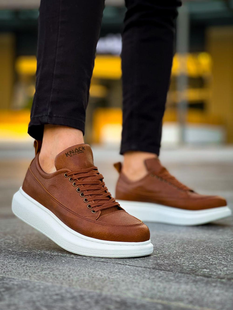 Men's Casual Sneakers Shoes 814 Tan - STREETMODE ™