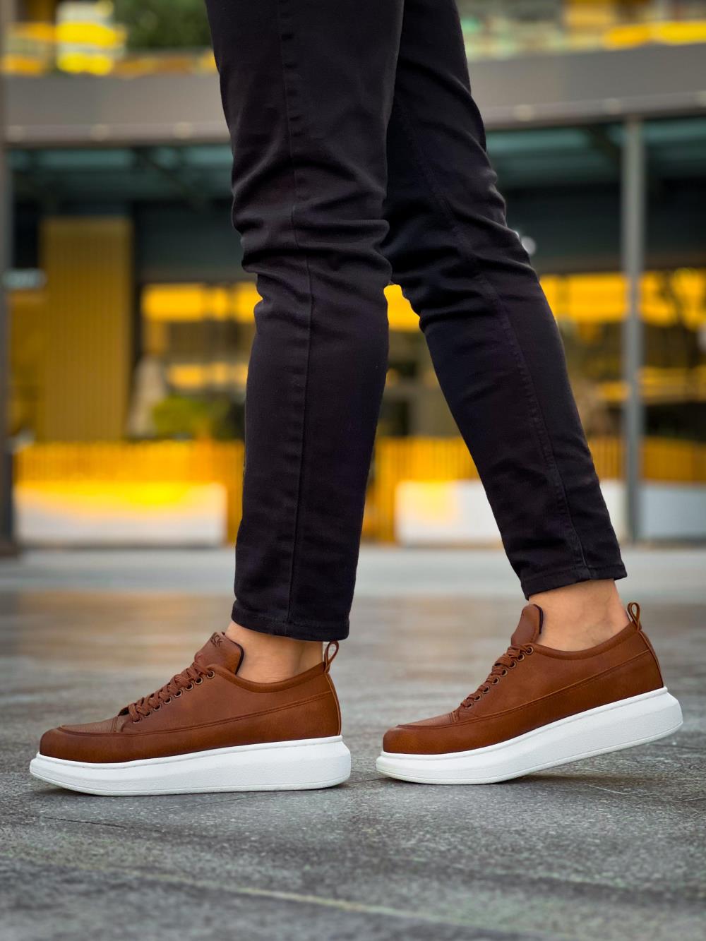 Men's Casual Sneakers Shoes 814 Tan - STREETMODE ™