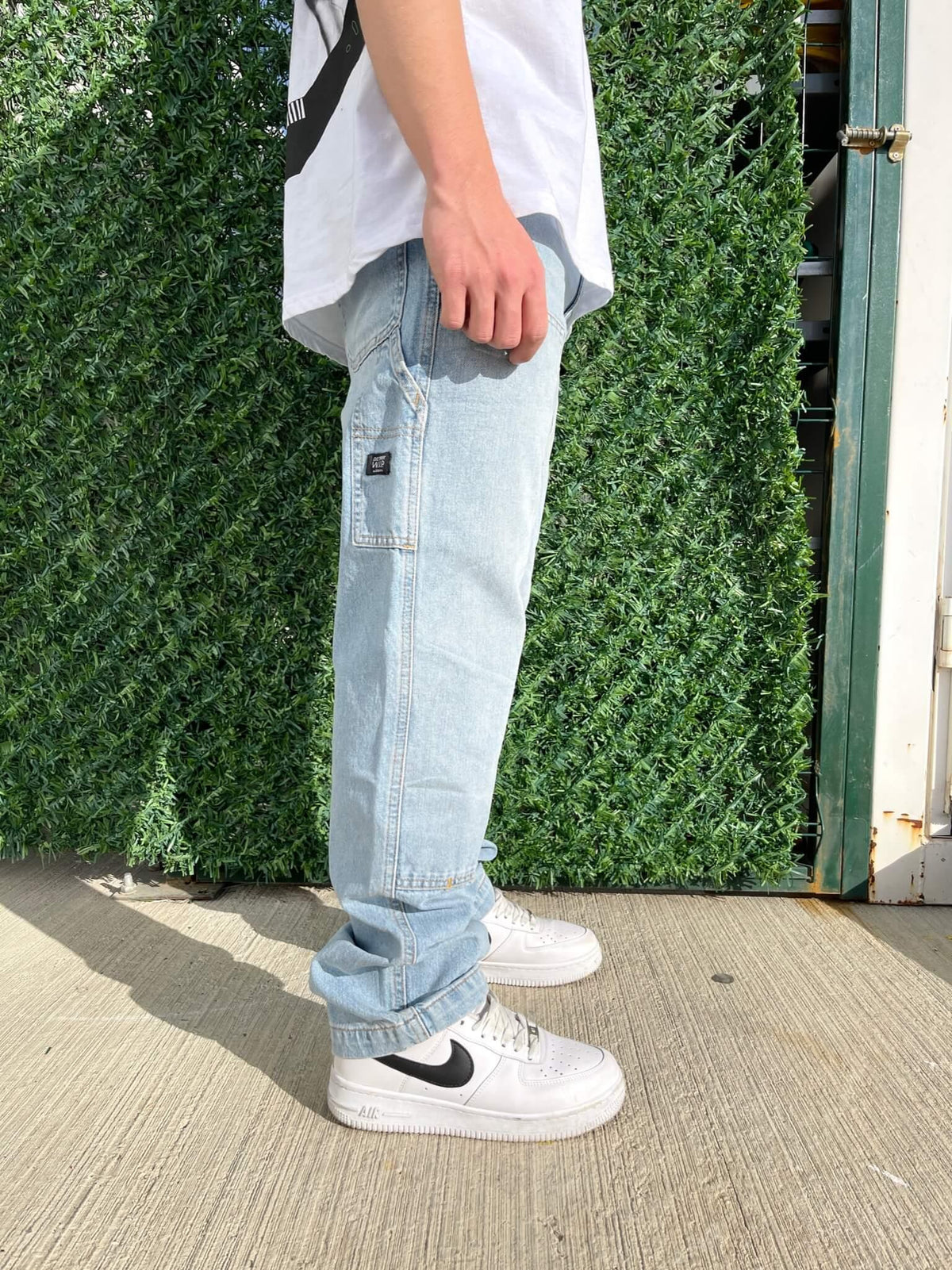 Men's Premium Baggy Pocket Patch Baggy Jeans Blue Trousers - STREETMODE ™