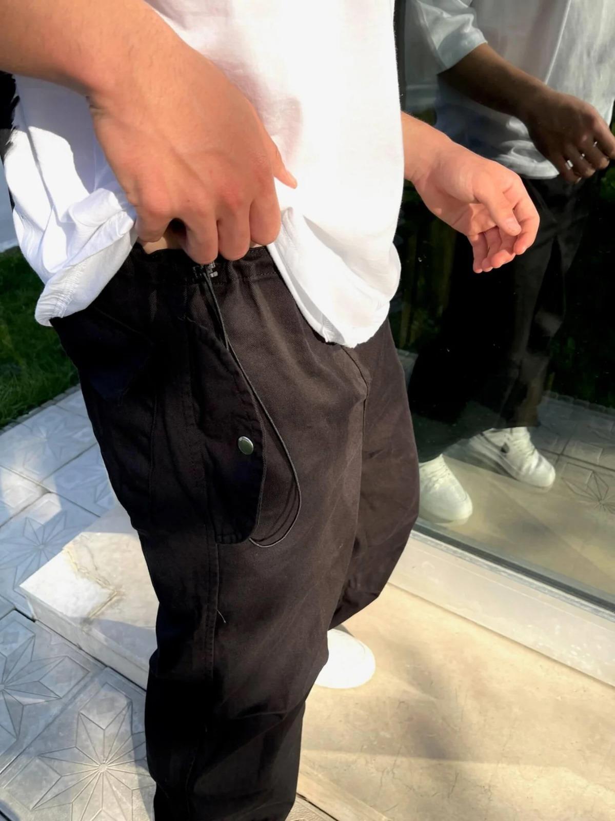 Men's Premium Parachute Utililty Unisex Trousers Gray - STREETMODE ™