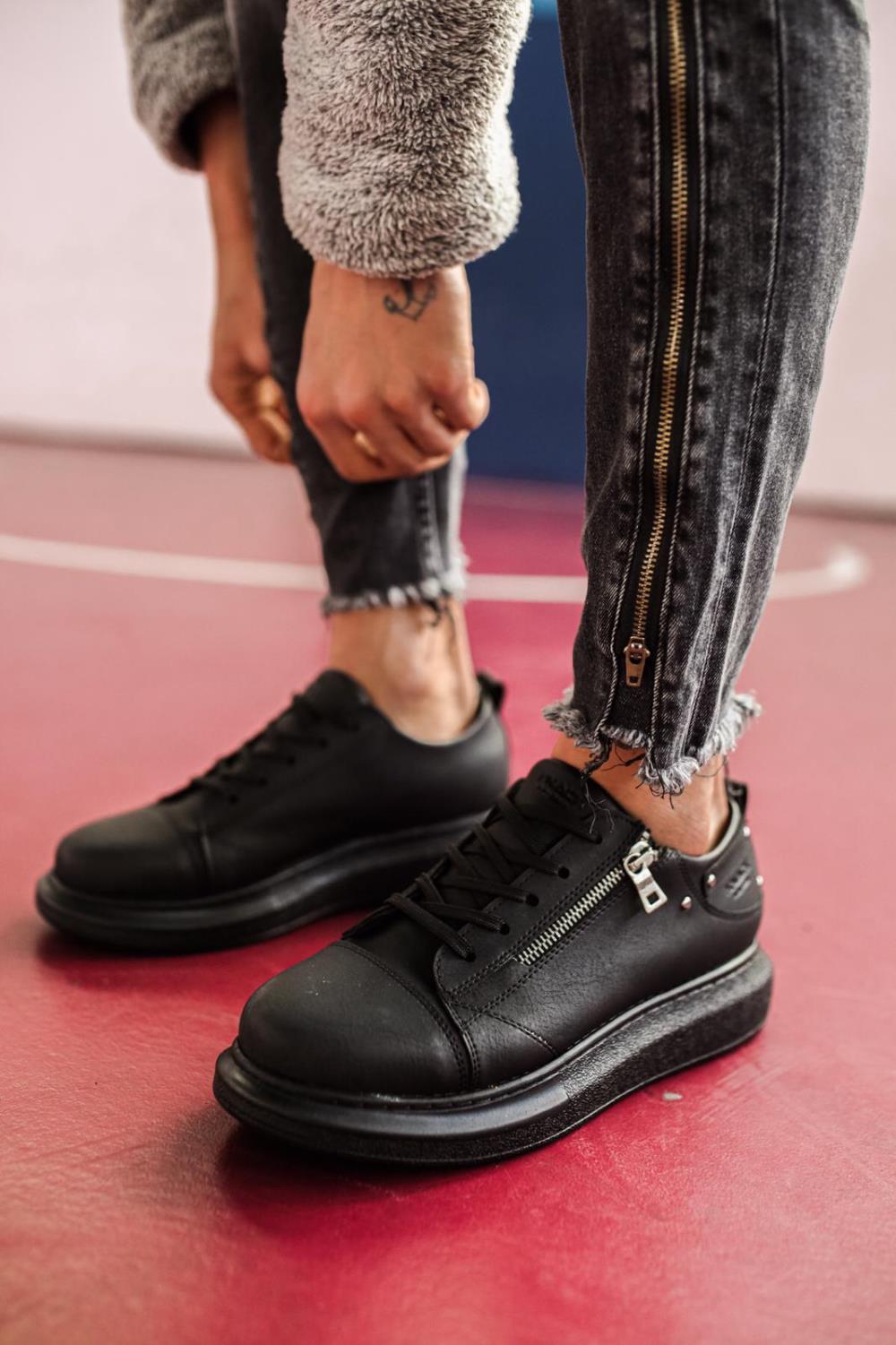 Men's Sneaker Men's Black Sneaker Sports Shoes - STREETMODE ™