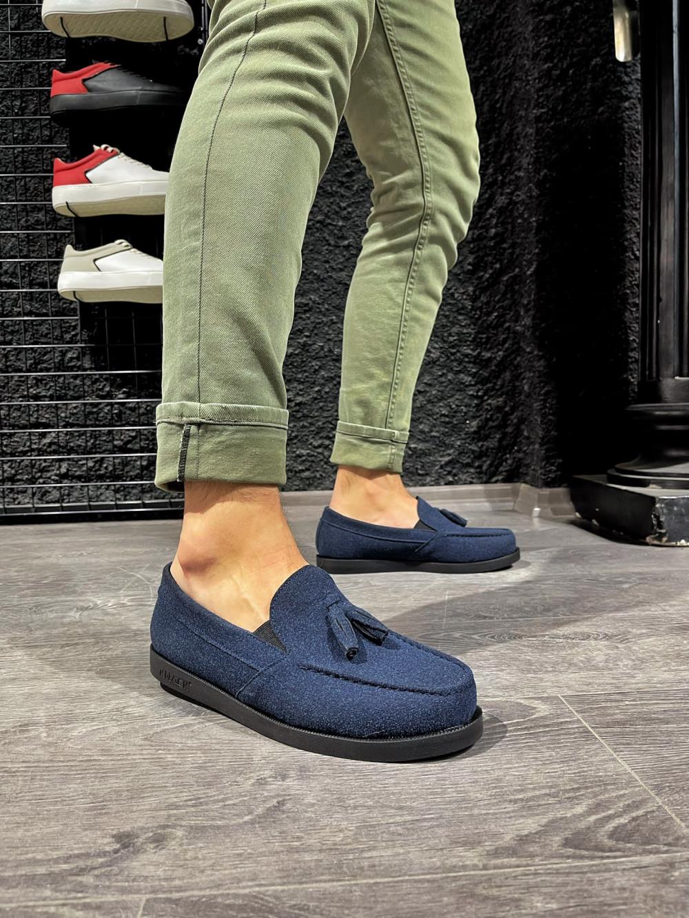 Men's Sneaker Men's Navy Blue Casual Loafer Sneaker Shoes - STREETMODE ™
