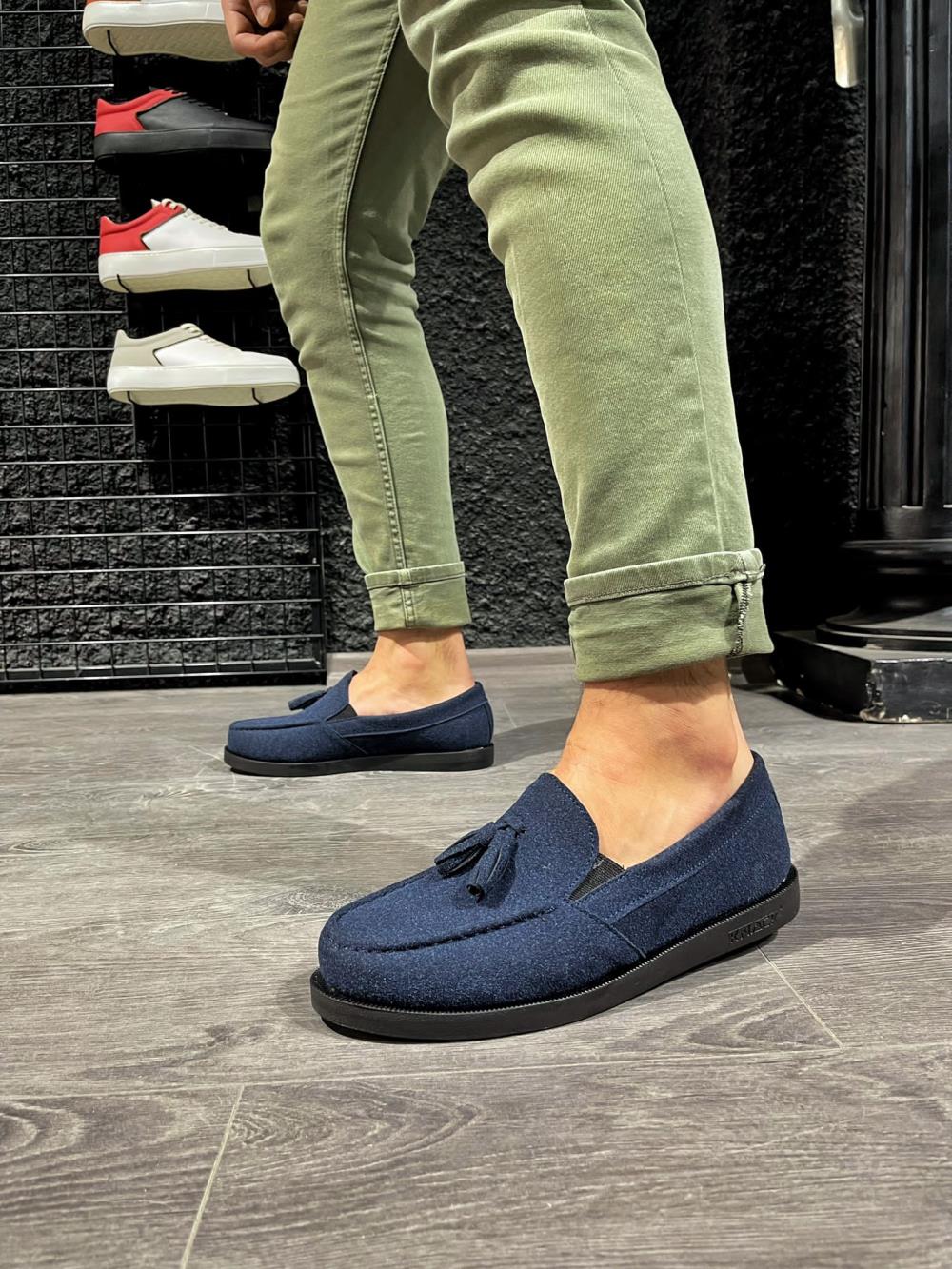Men's Sneaker Men's Navy Blue Casual Loafer Sneaker Shoes - STREETMODE ™