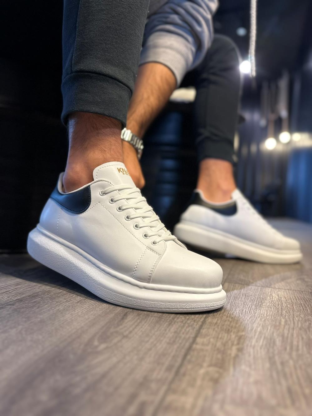 Men's White High Sole Casual Sneaker Sports Shoes - STREETMODE ™