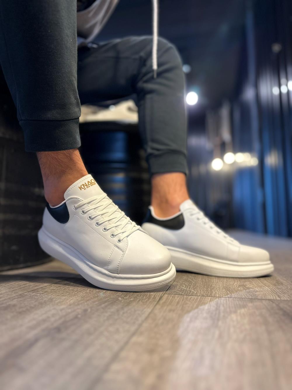 Men's White High Sole Casual Sneaker Sports Shoes - STREETMODE ™