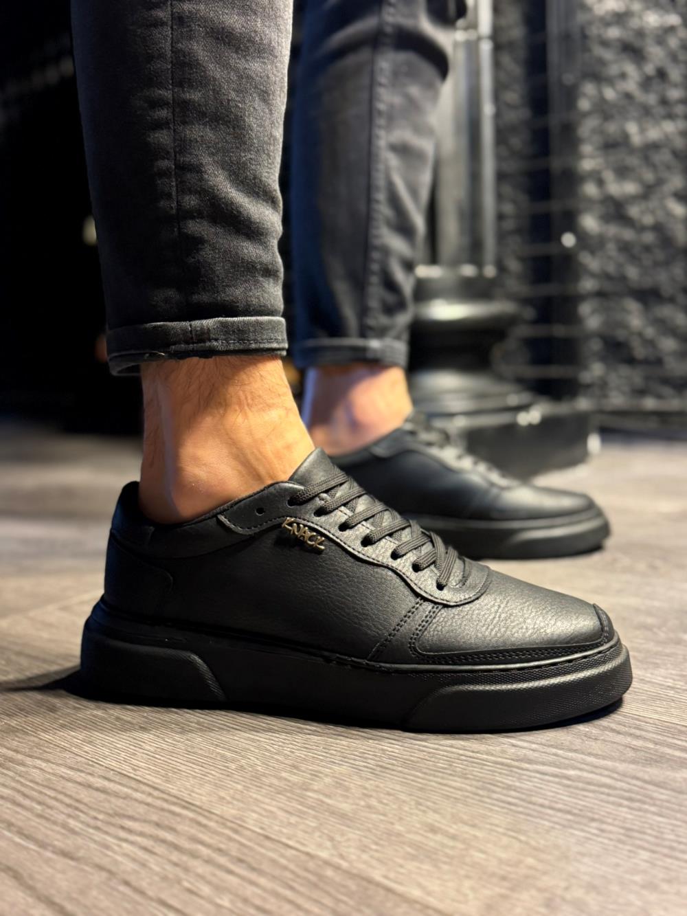 Mens Casual Sneaker Shoes 222 Full Black - STREETMODE ™