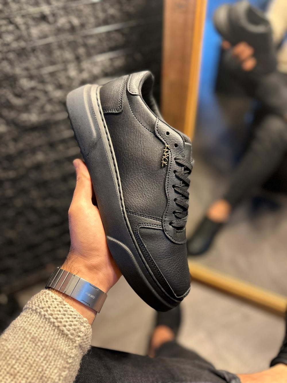 Mens Casual Sneaker Shoes 222 Full Black - STREETMODE ™