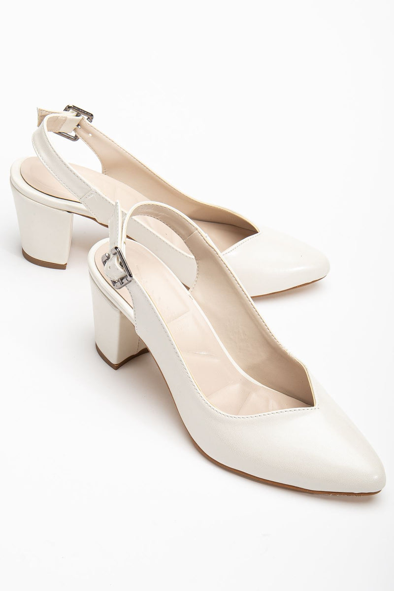 White Pearl Skin Pointed Toe High Heel Women's Shoes - STREETMODE ™