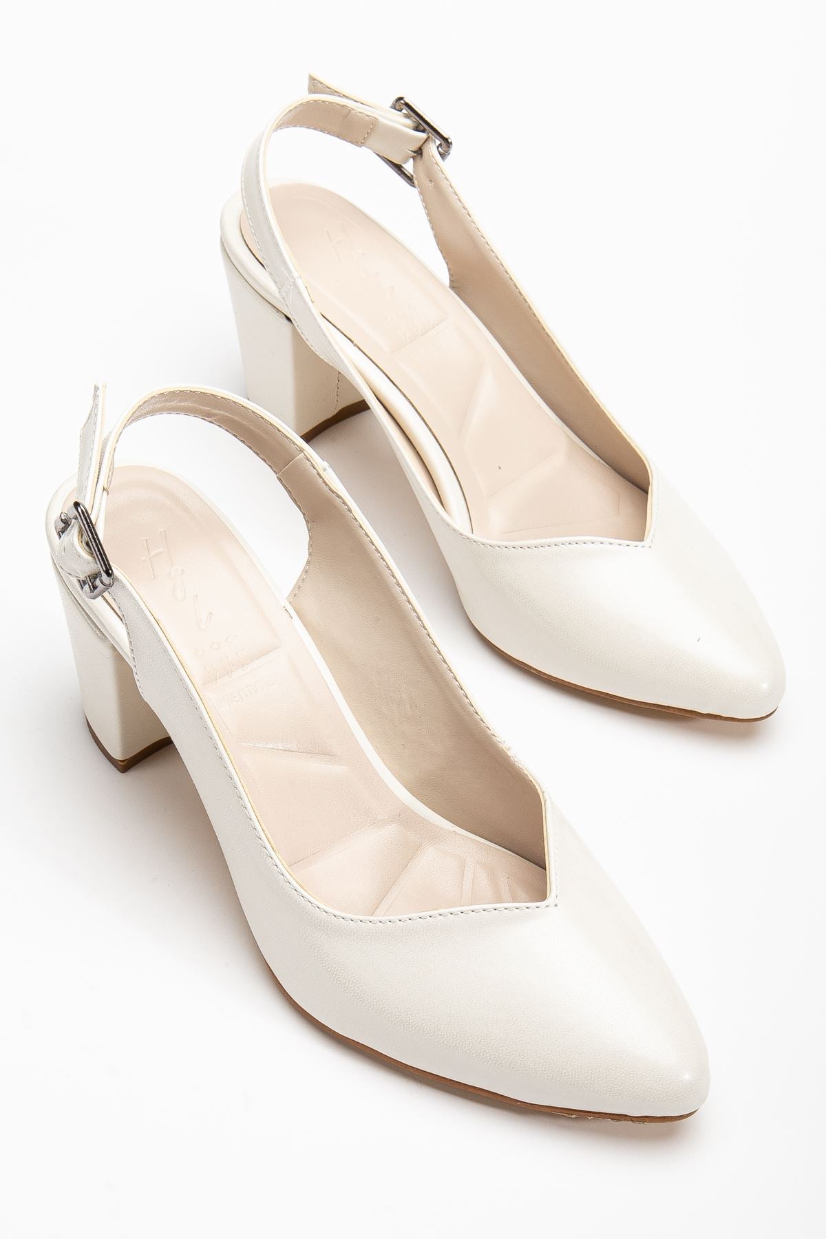 White Pearl Skin Pointed Toe High Heel Women's Shoes - STREETMODE ™