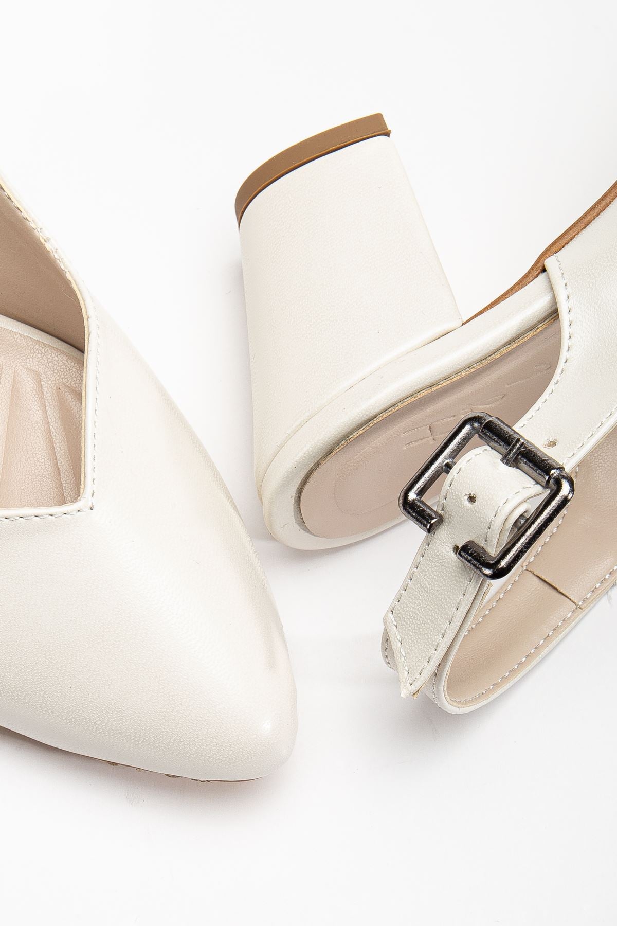 White Pearl Skin Pointed Toe High Heel Women's Shoes - STREETMODE ™