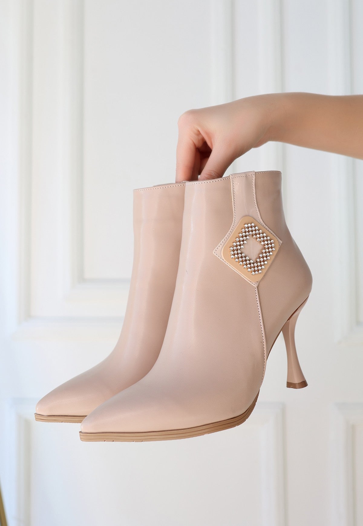 Women's Nude Skin Heeled Boots - STREETMODE ™