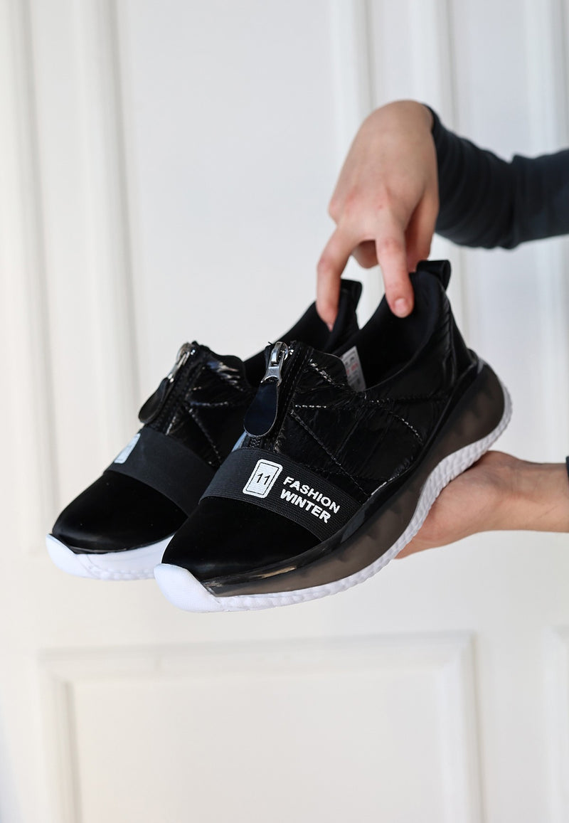 Women's Black Parachute Sneakers - STREETMODE ™
