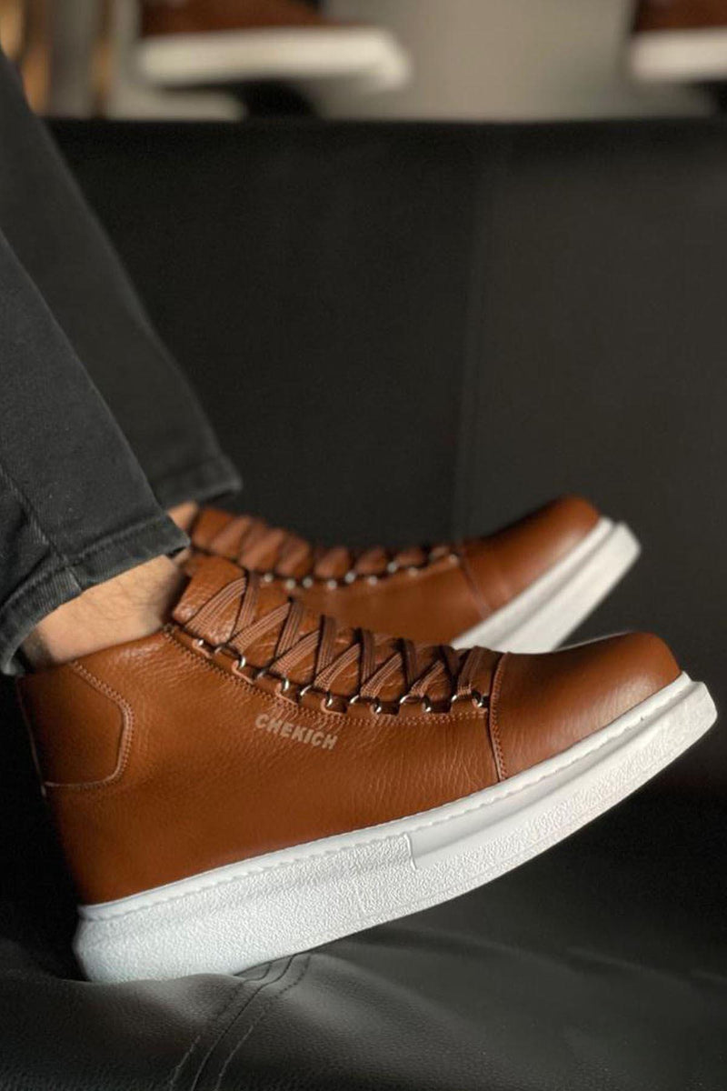 CH258 BT Real Leather Men Boots TAN - STREETMODE ™