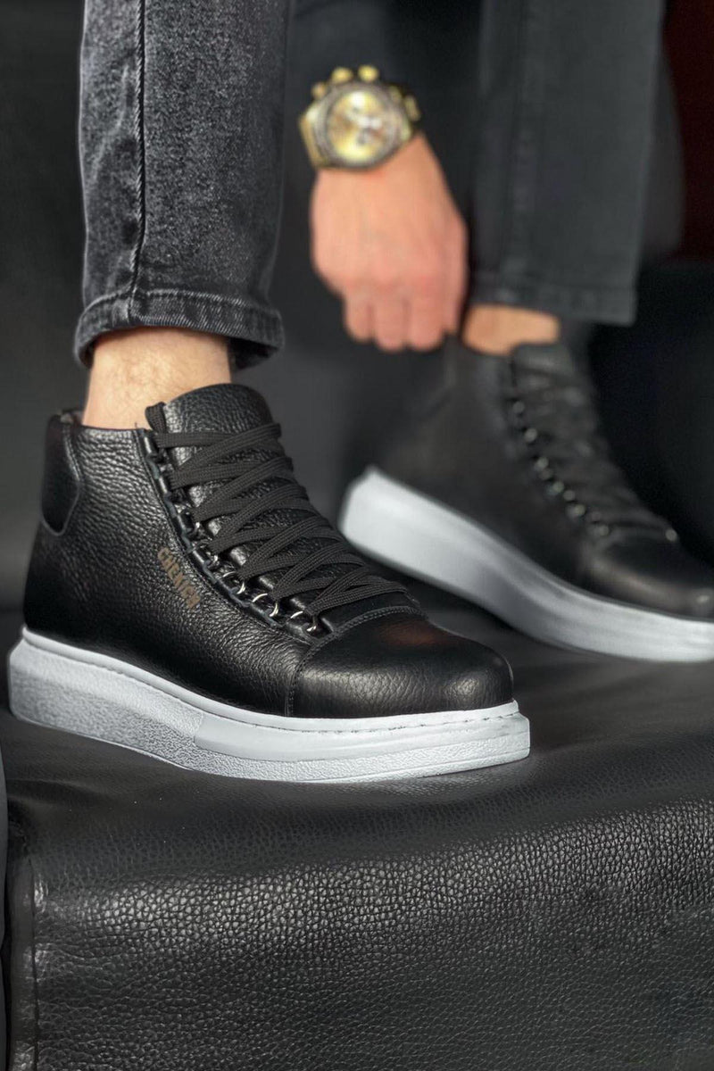 CH258 WS Real Leather Men Boots BLACK - STREETMODE ™
