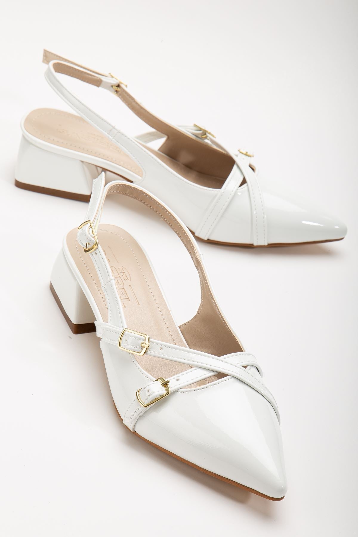 Pary White Patent Leather Women's Heeled Shoes - STREETMODE ™