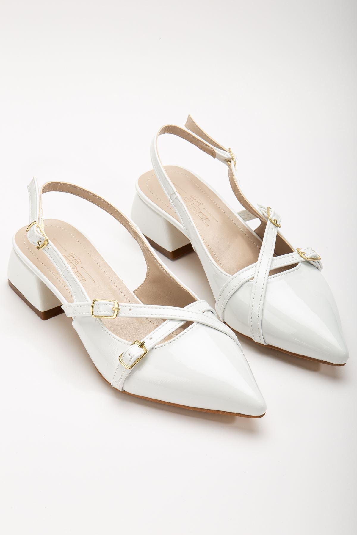Pary White Patent Leather Women's Heeled Shoes - STREETMODE ™