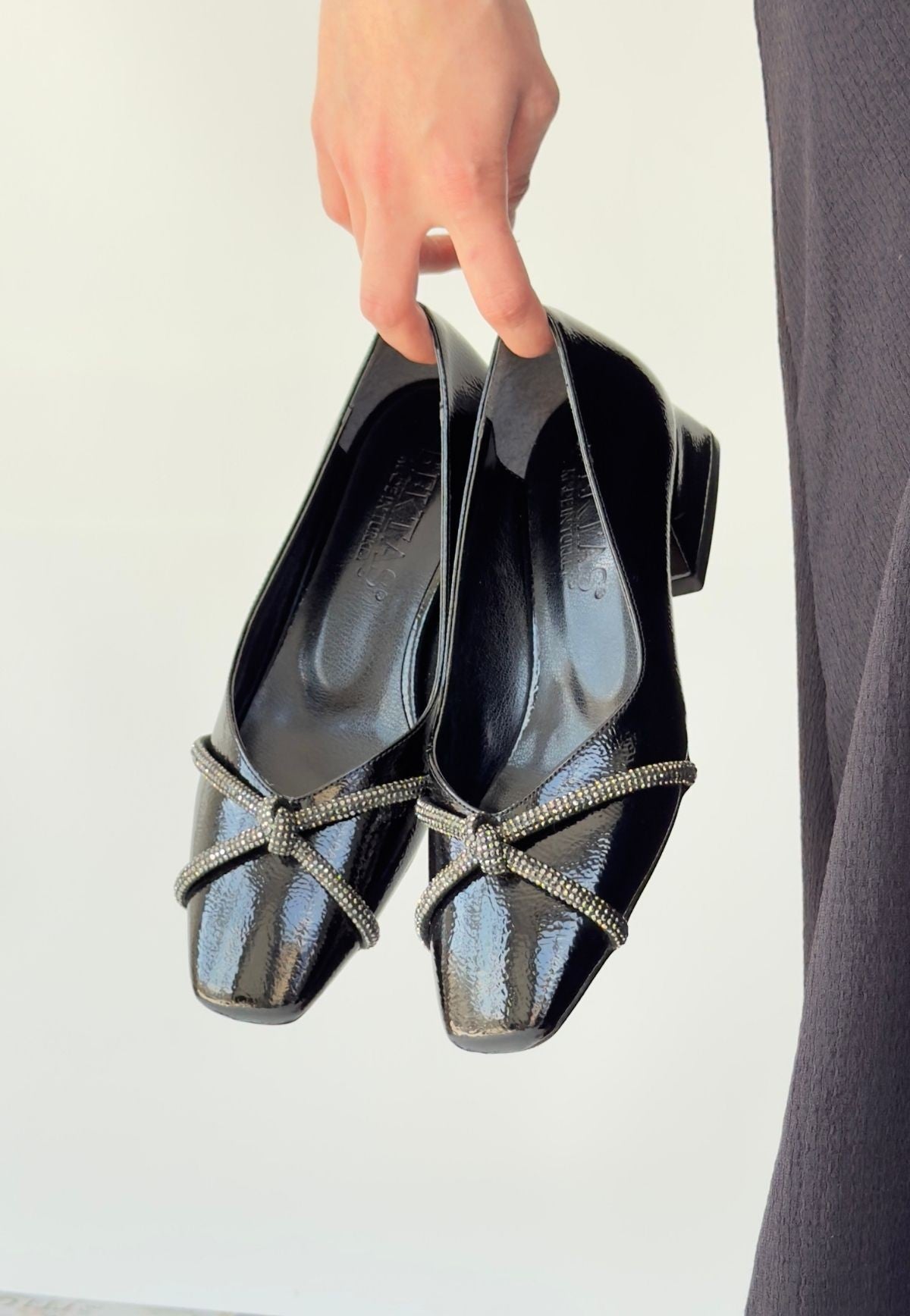 Women's Black Patent Leather High Heel Shoes - STREETMODE ™