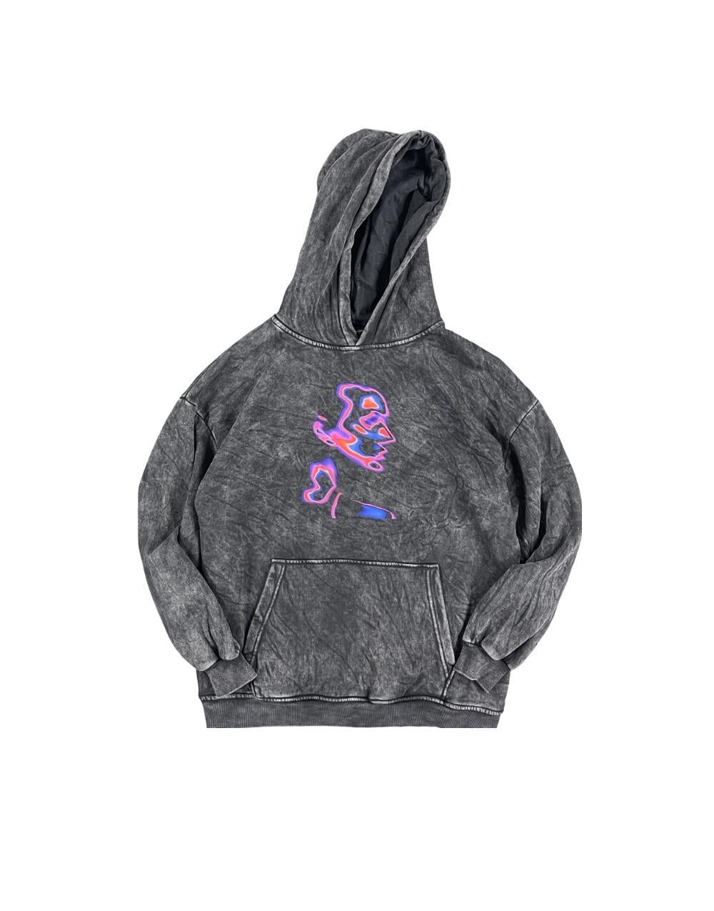 Unisex Premium Oversize Washed Stealth Print Hoodie - STREETMODE ™