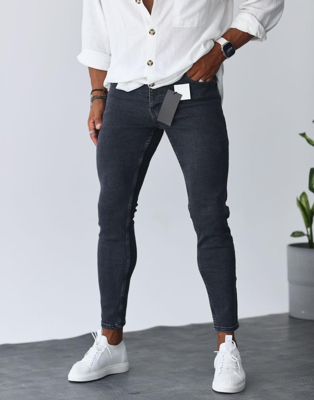 Premium Slim Fit Gray Men's Jeans - STREETMODE ™