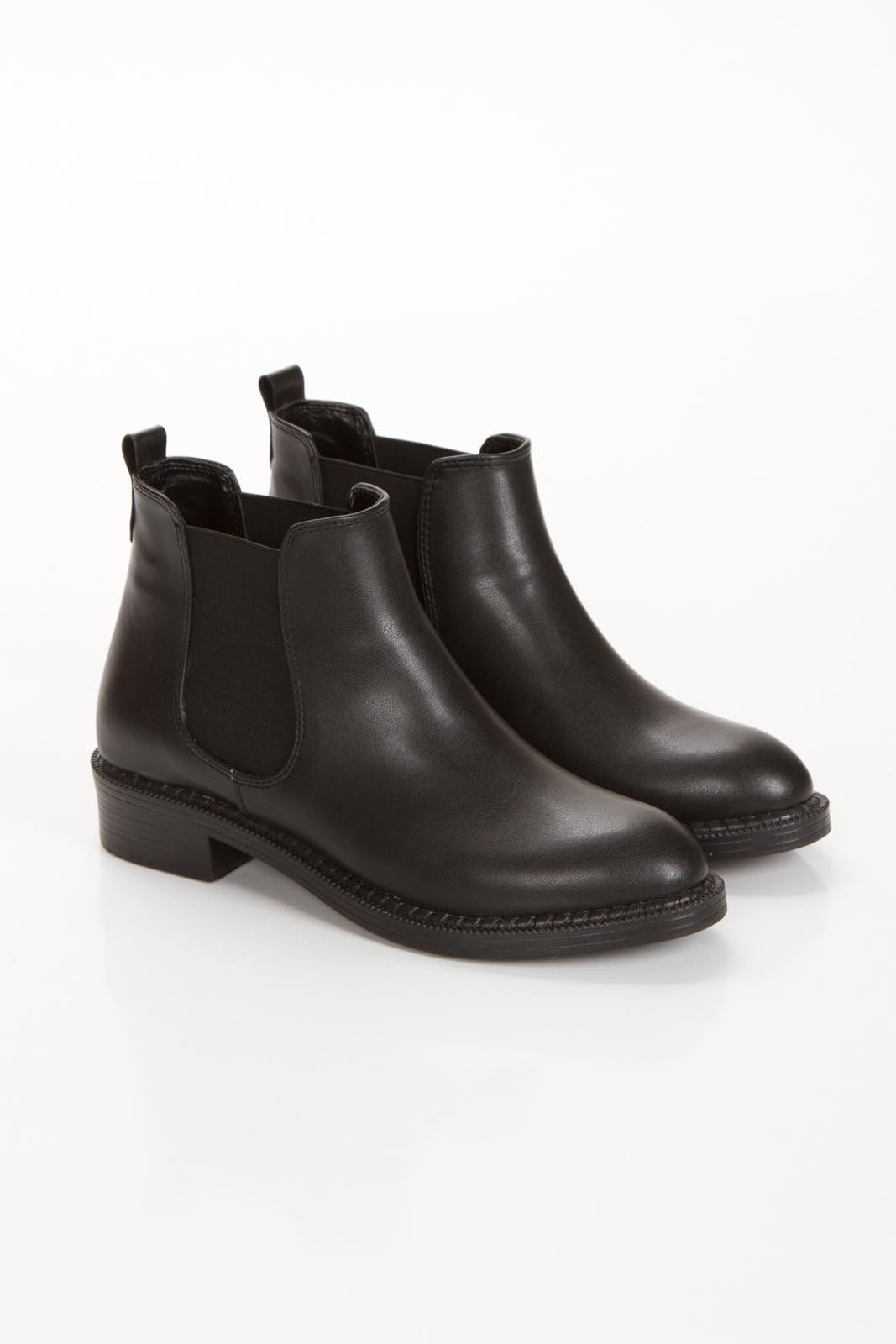Women's Black Leather High Heel Boots - STREETMODE ™