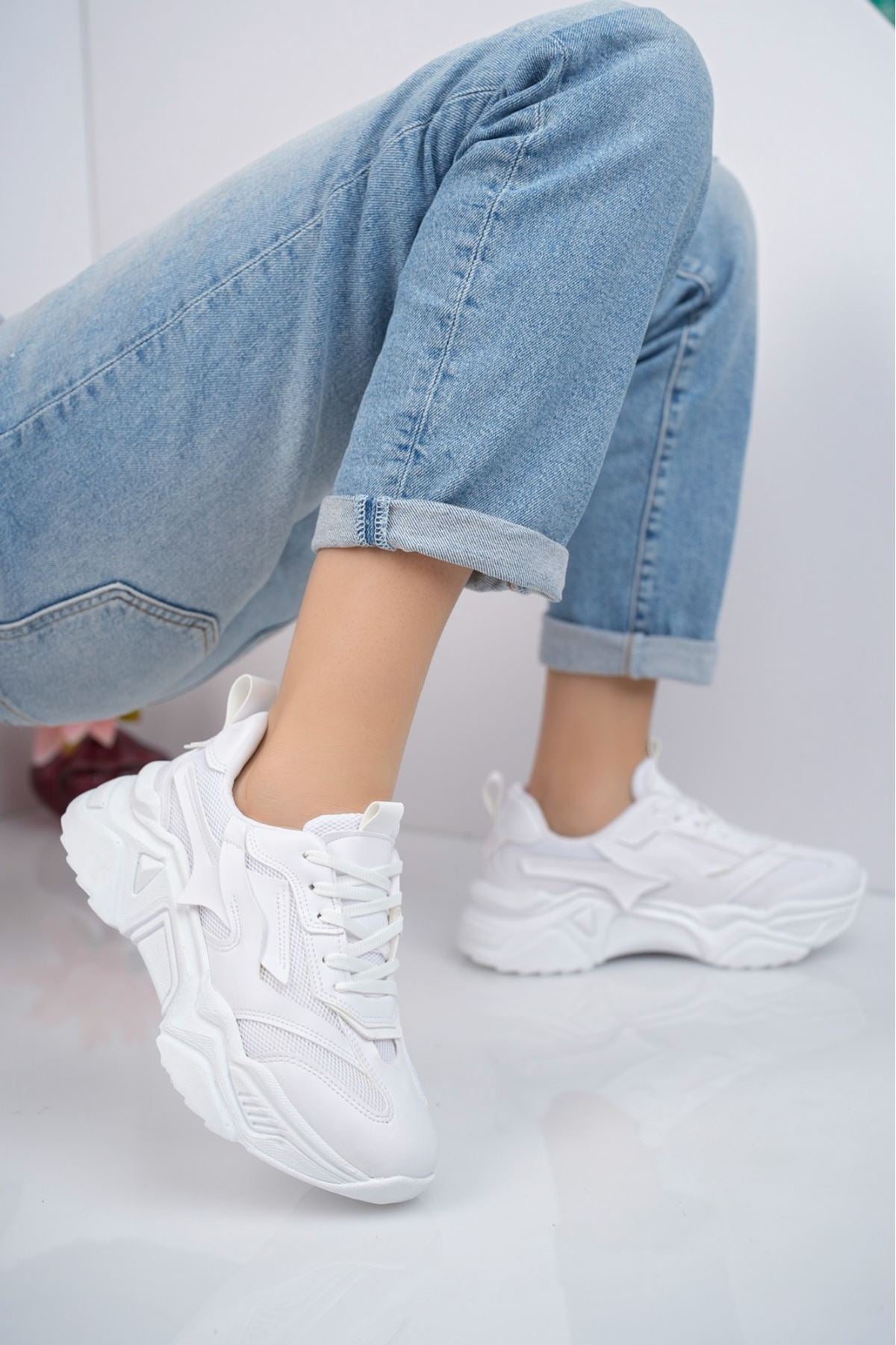 Seyran White Women's Sneaker Sport Shoes - STREETMODE ™