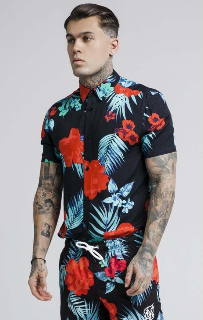 SikSilk Garden Flowers Men's Shirts - STREETMODE ™