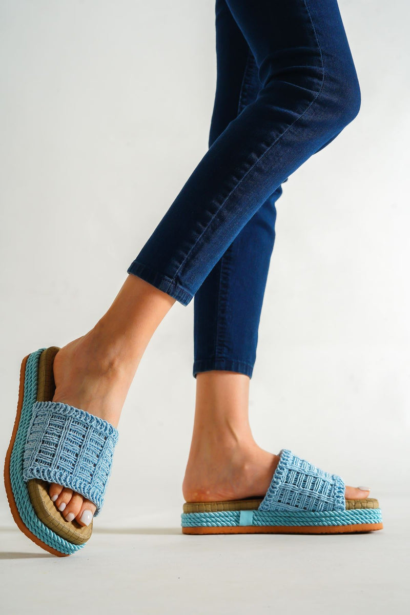 Women's Tokyo Baby Blue Slippers - STREETMODE ™