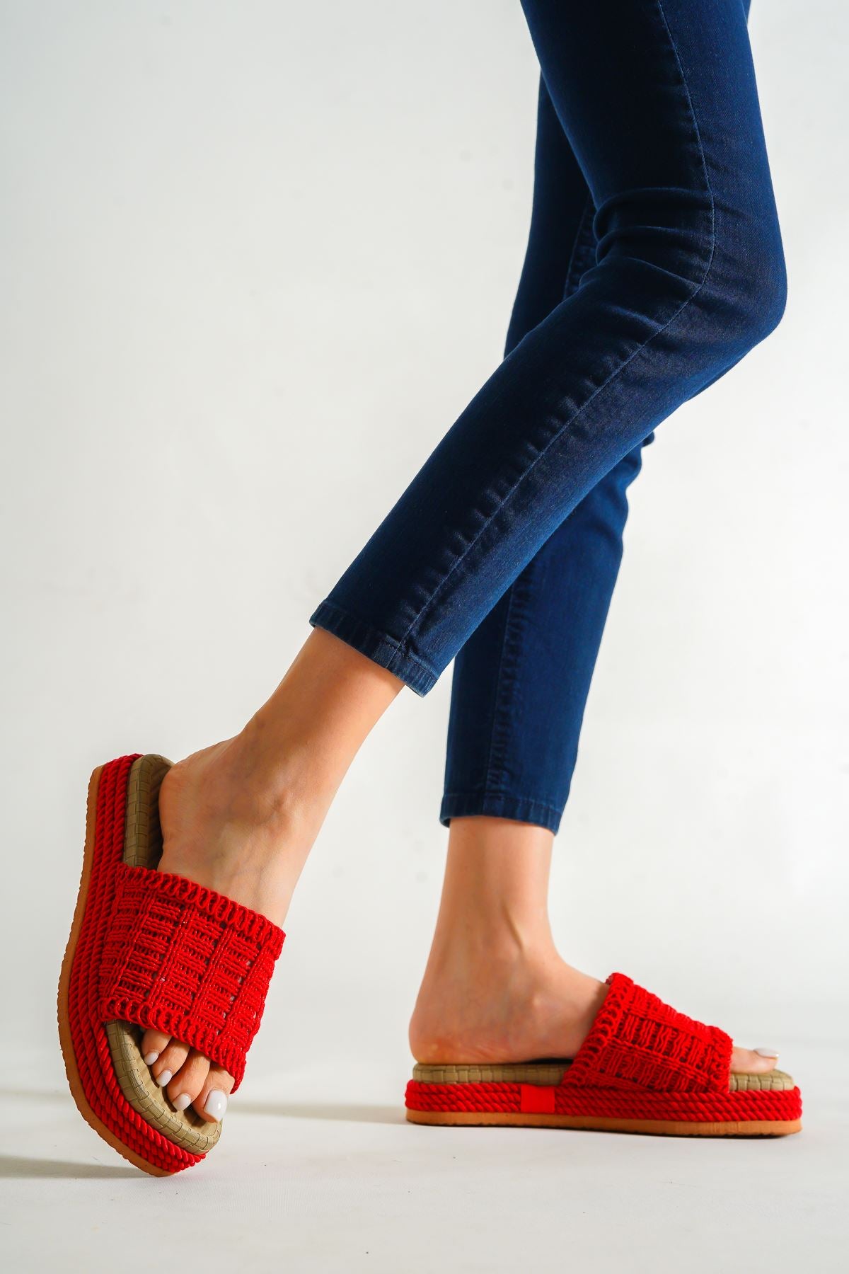 Women's Tokyo Red Knitted Slippers - STREETMODE ™