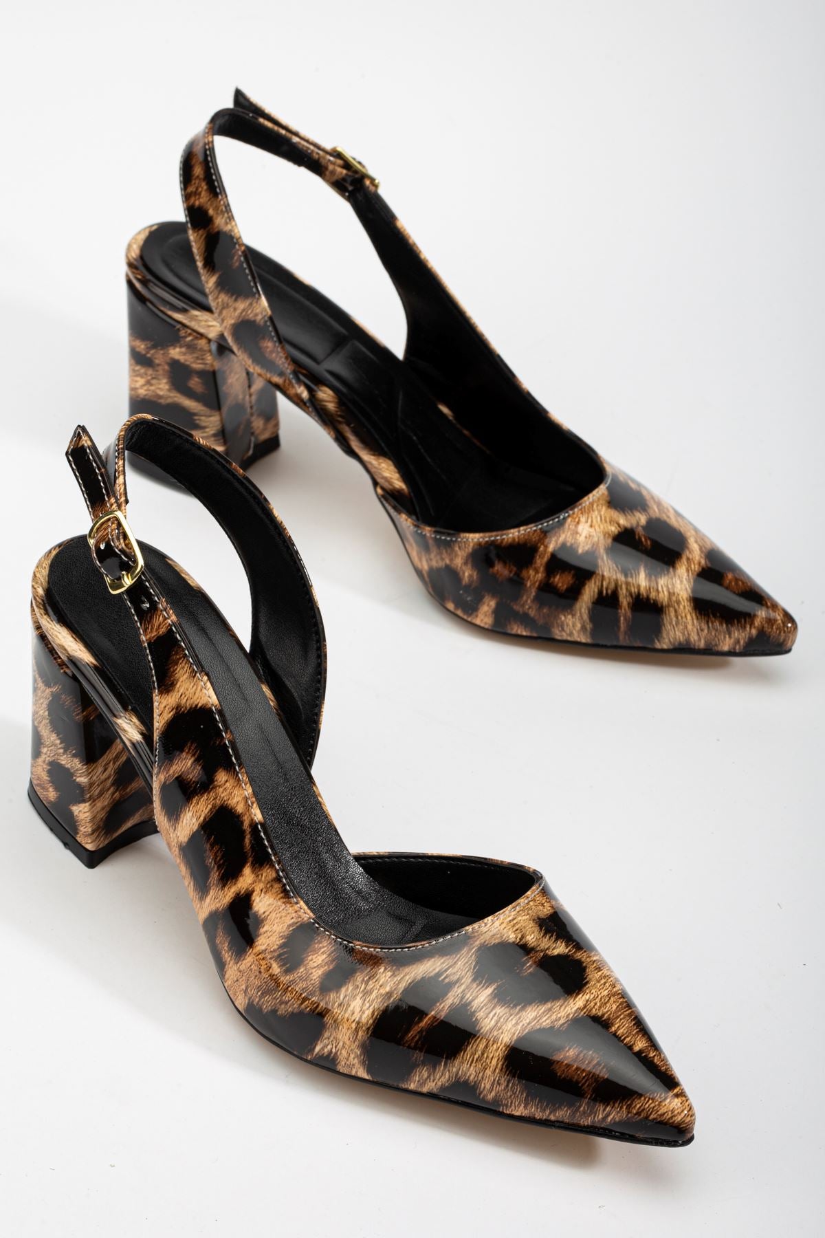 Leopard Patent Leather High Heel Women's Shoes - STREETMODE ™