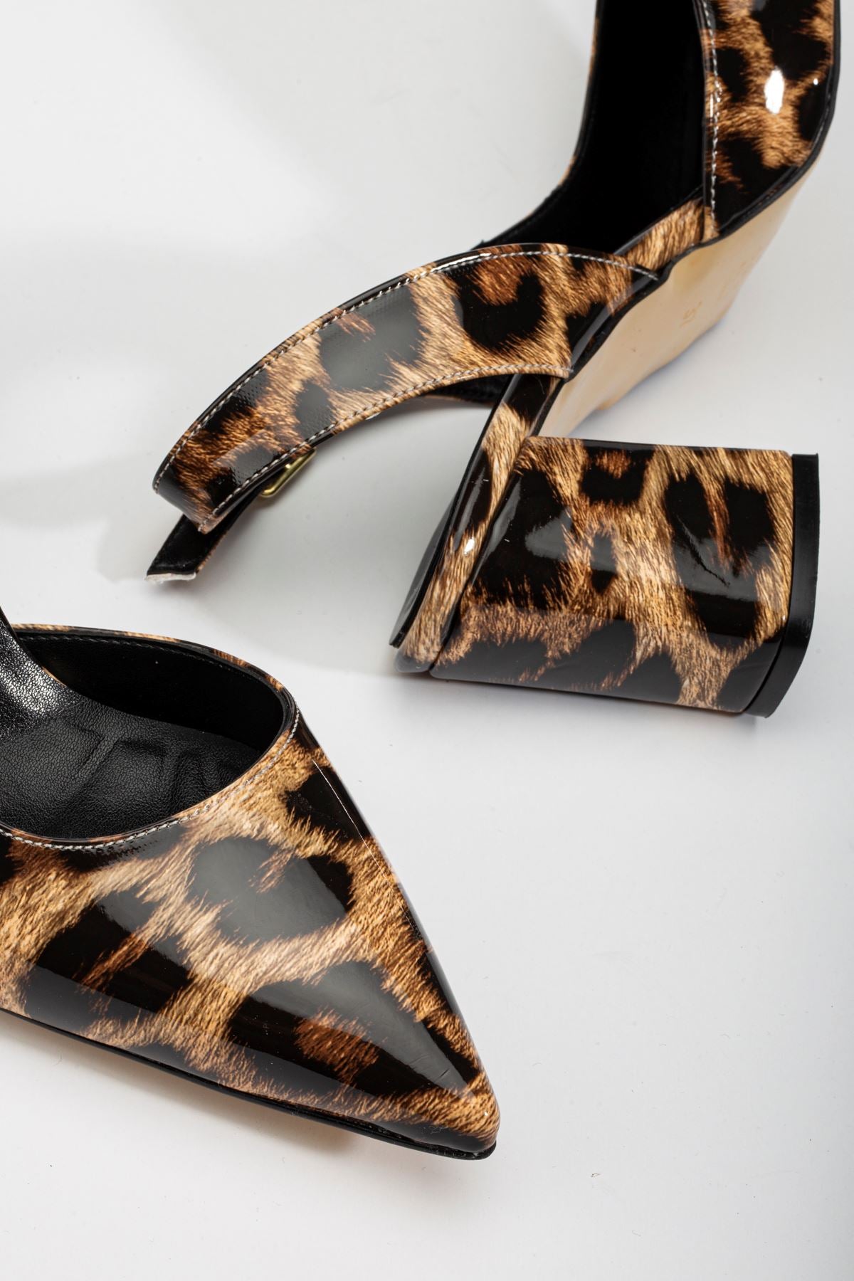Leopard Patent Leather High Heel Women's Shoes - STREETMODE ™