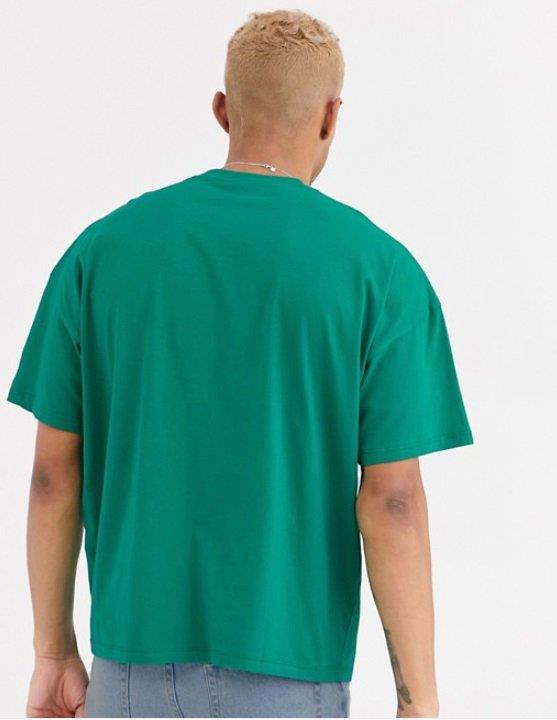 Unisex Green Color Oversize Unisex Basic T-Shirt