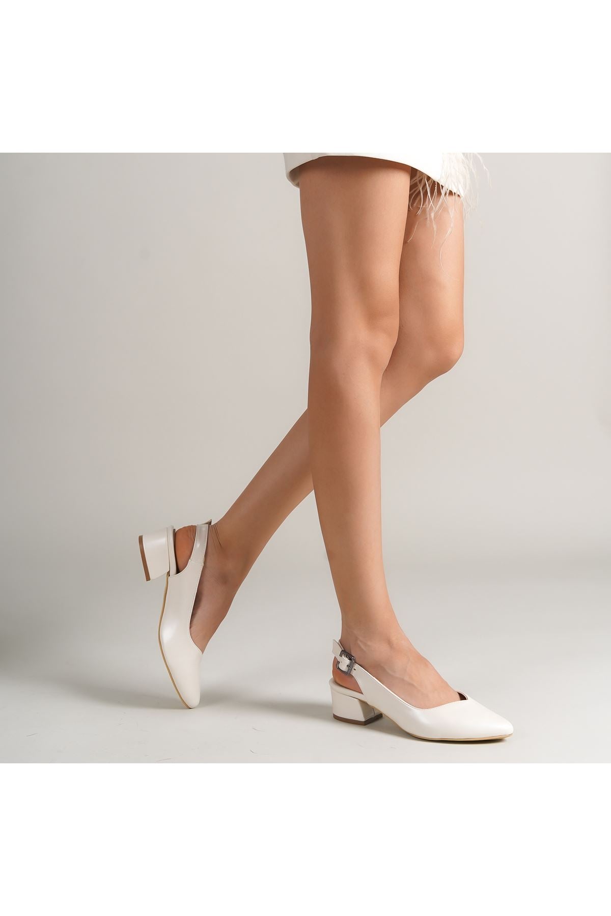 Valentina White Pearl Heels Women's Shoes - STREETMODE ™
