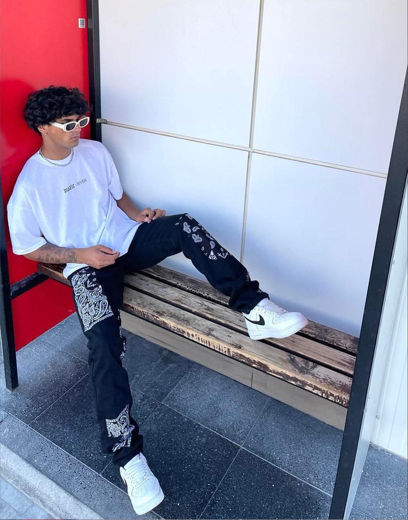 Vip Bandana Design Men's Jeans - STREETMODE ™