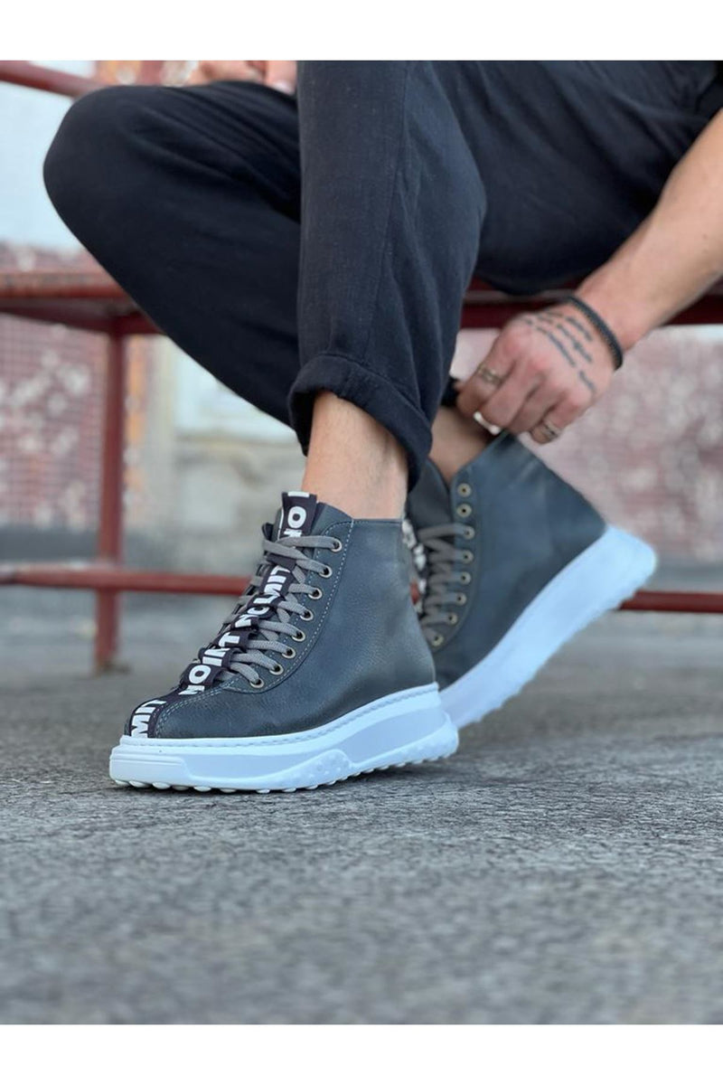 WG03 Gray Men's Half Ankle Boots - STREETMODE ™