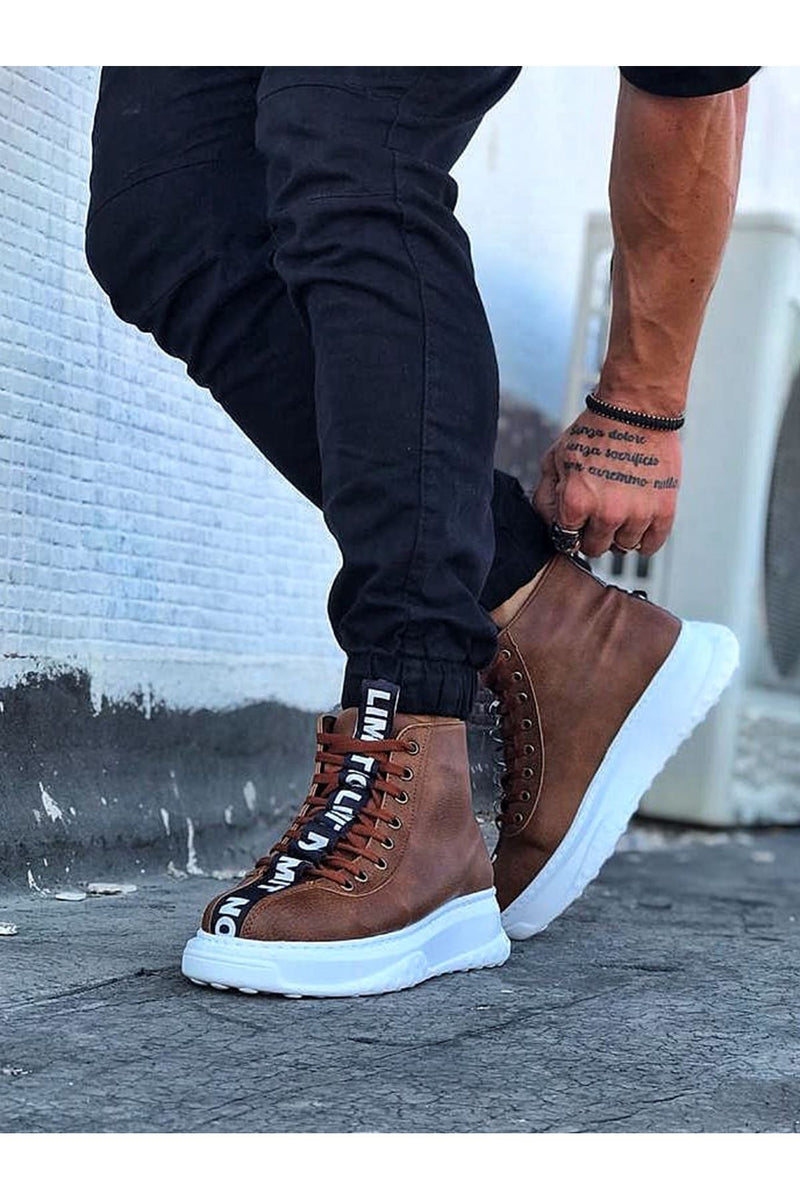 WG03 Brown Casual Men's Half Ankle Boots - STREETMODE ™