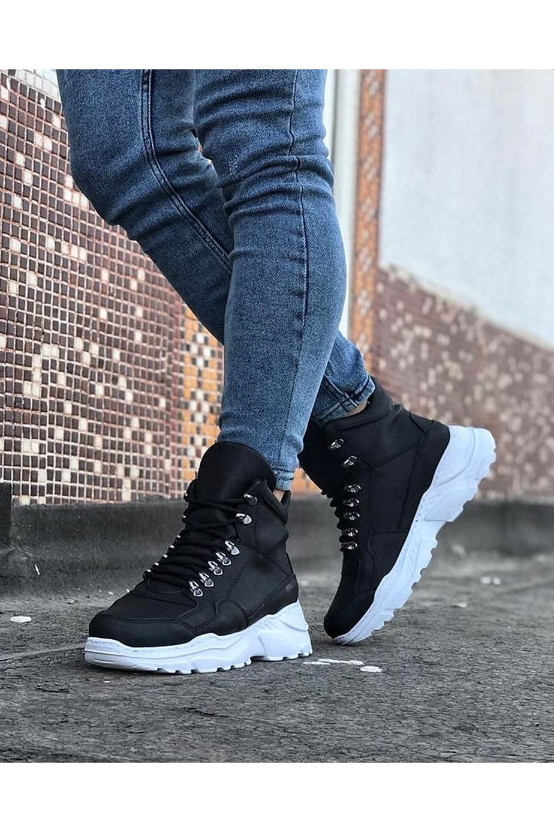 Wagoon WG07 Black Color Long Laced Boots - STREETMODE ™