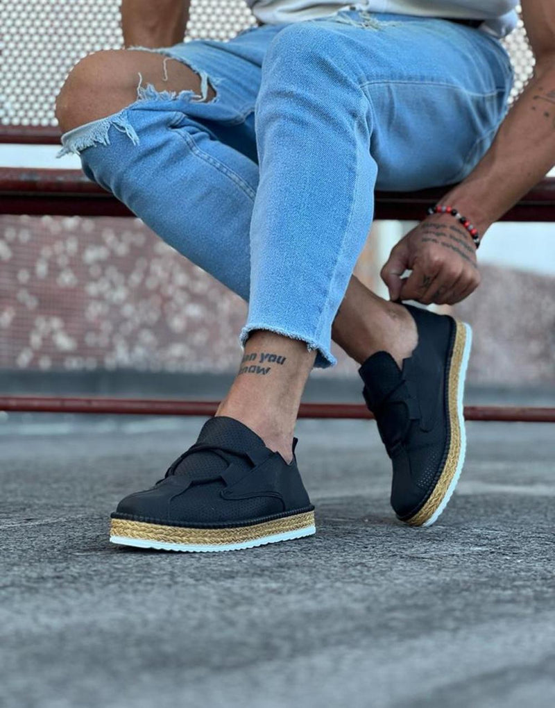 WG015 Black Men's Casual Shoes - STREETMODE ™