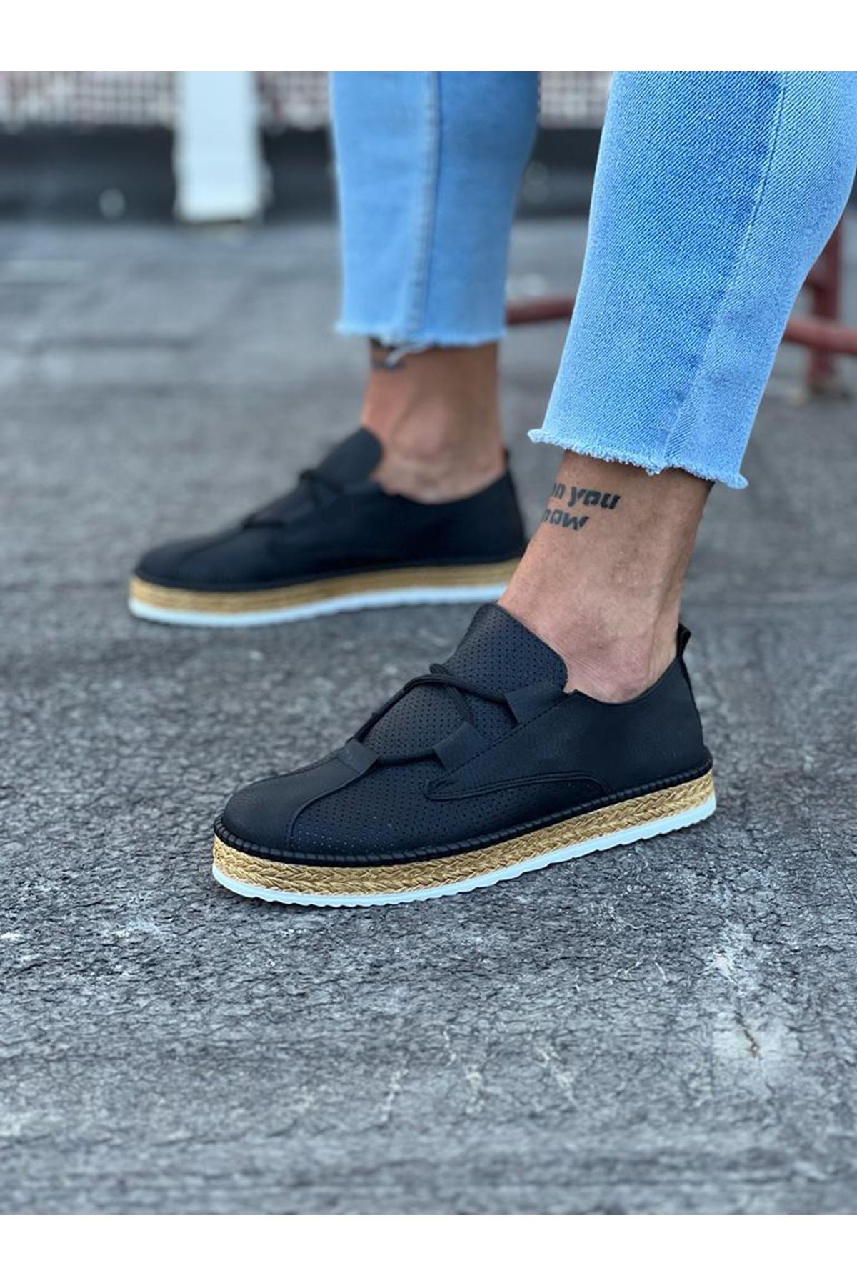 WG015 Black Men's Casual Shoes - STREETMODE ™