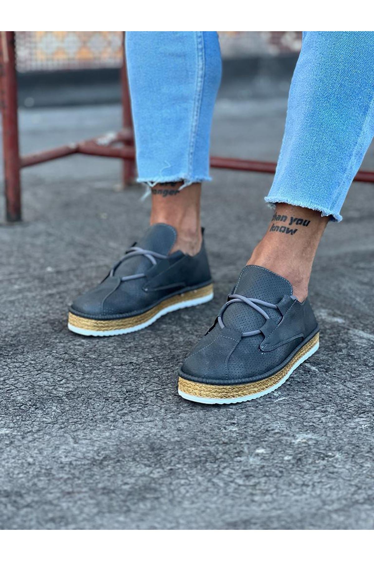 WG015 Gray Men's Casual Shoes - STREETMODE ™