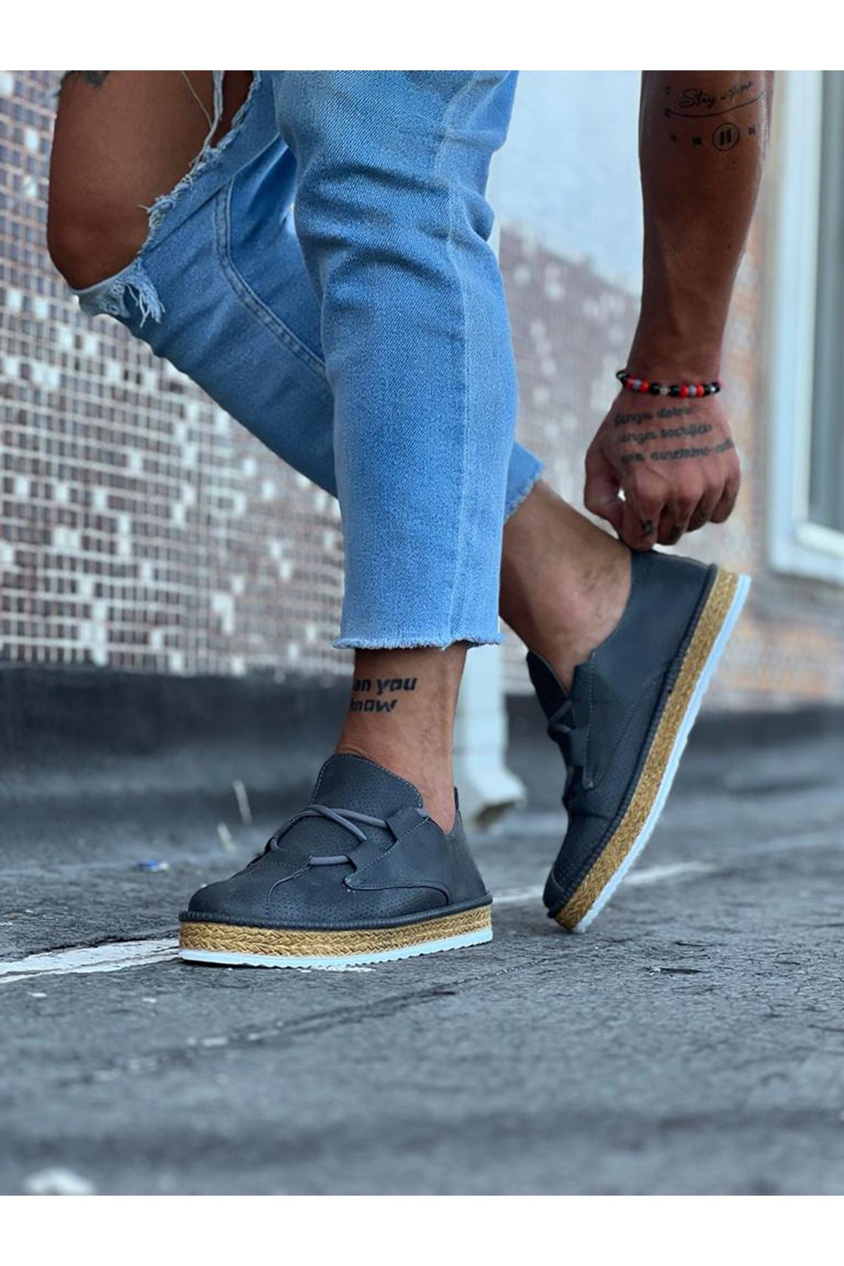 WG015 Gray Men's Casual Shoes - STREETMODE ™