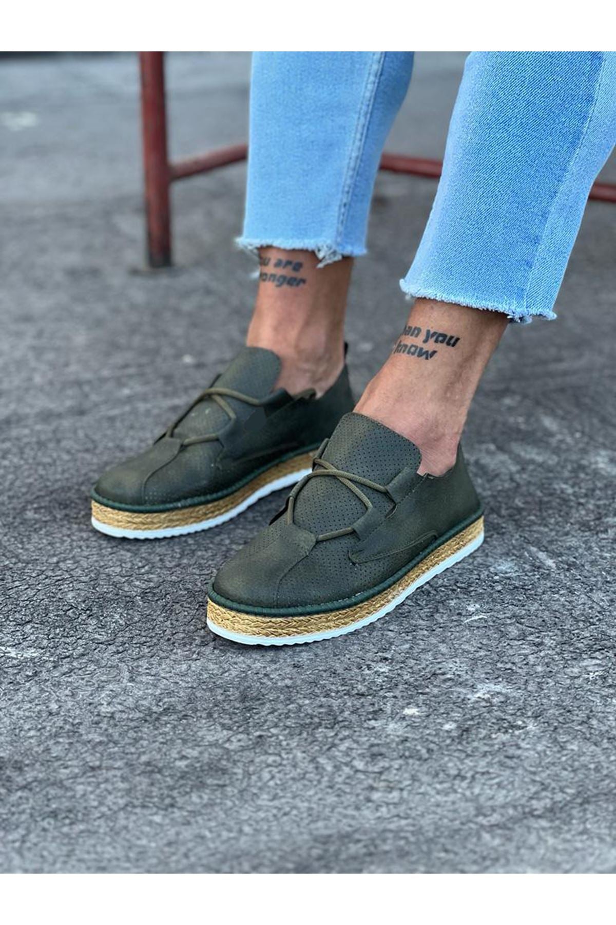 WG015 Khaki Men's Casual Shoes - STREETMODE ™