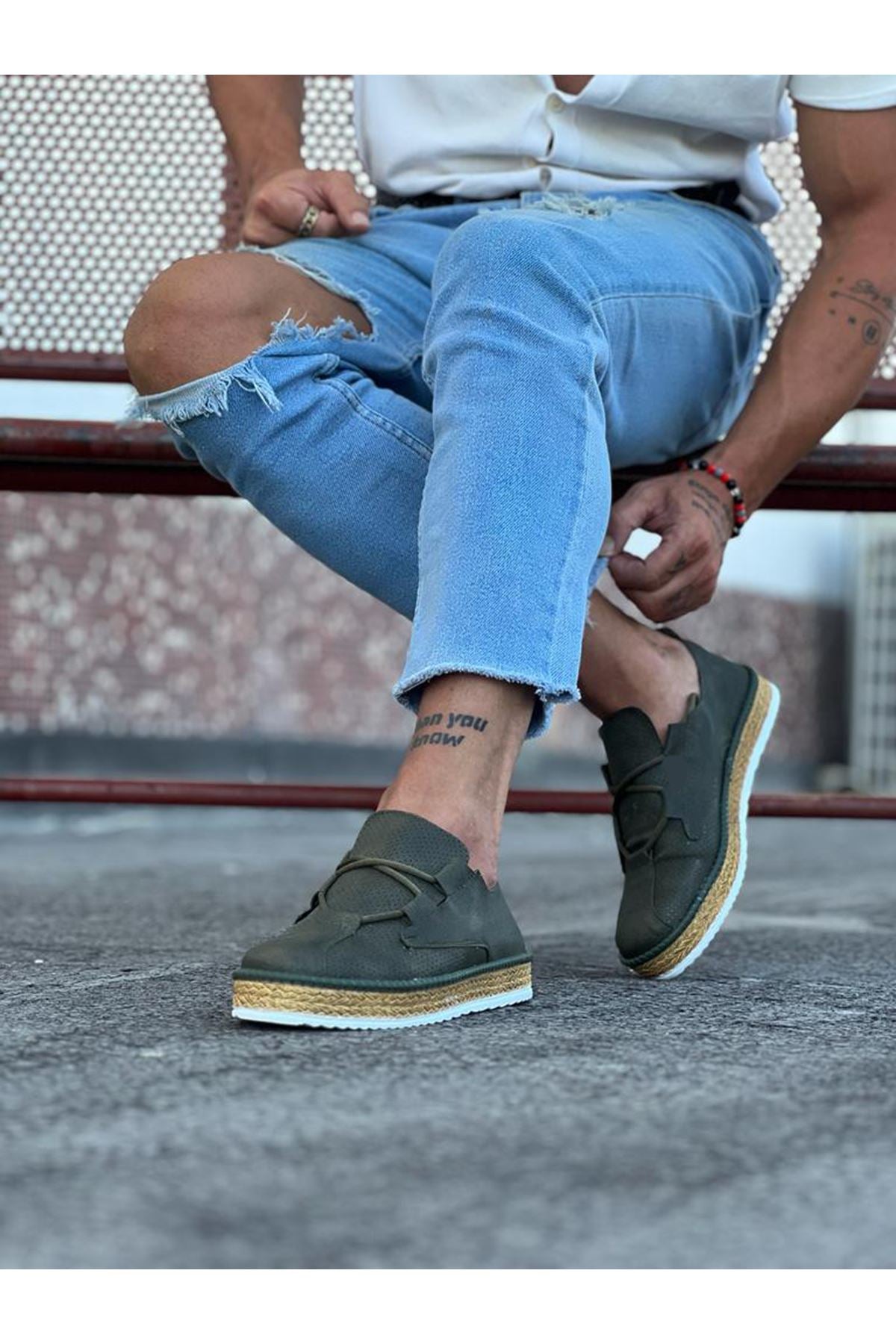 WG015 Khaki Men's Casual Shoes - STREETMODE ™