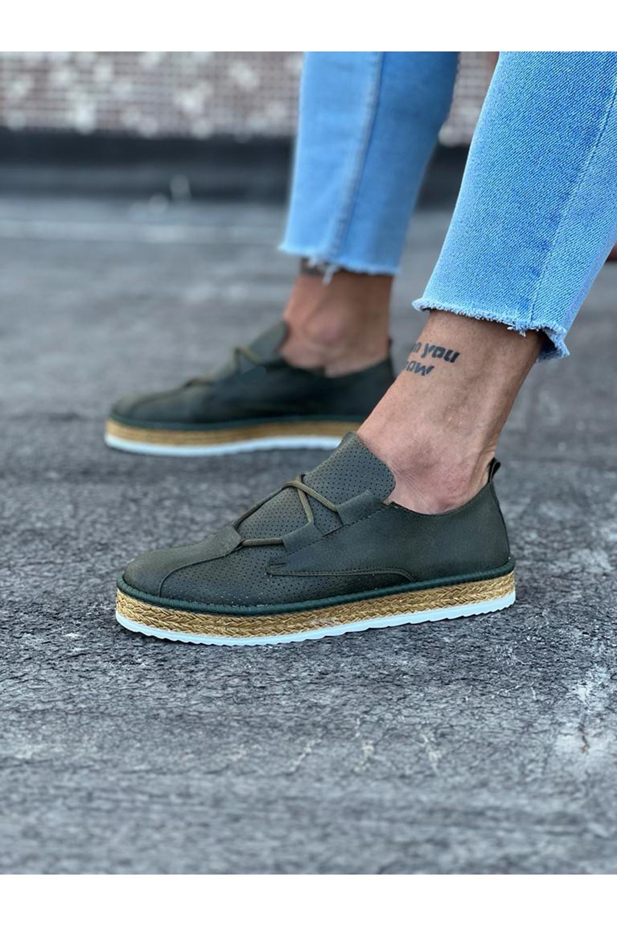 WG015 Khaki Men's Casual Shoes - STREETMODE ™