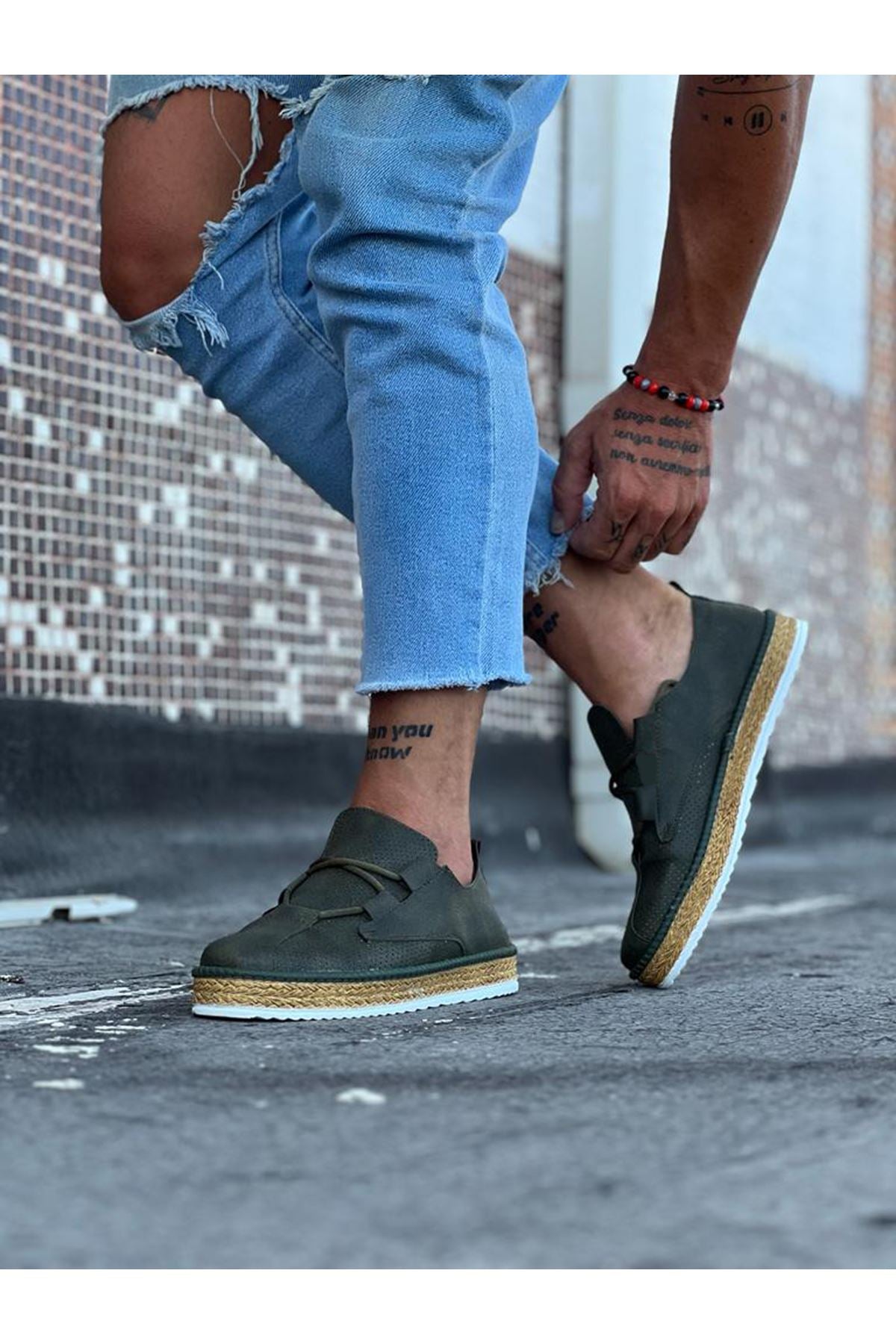 WG015 Khaki Men's Casual Shoes - STREETMODE ™