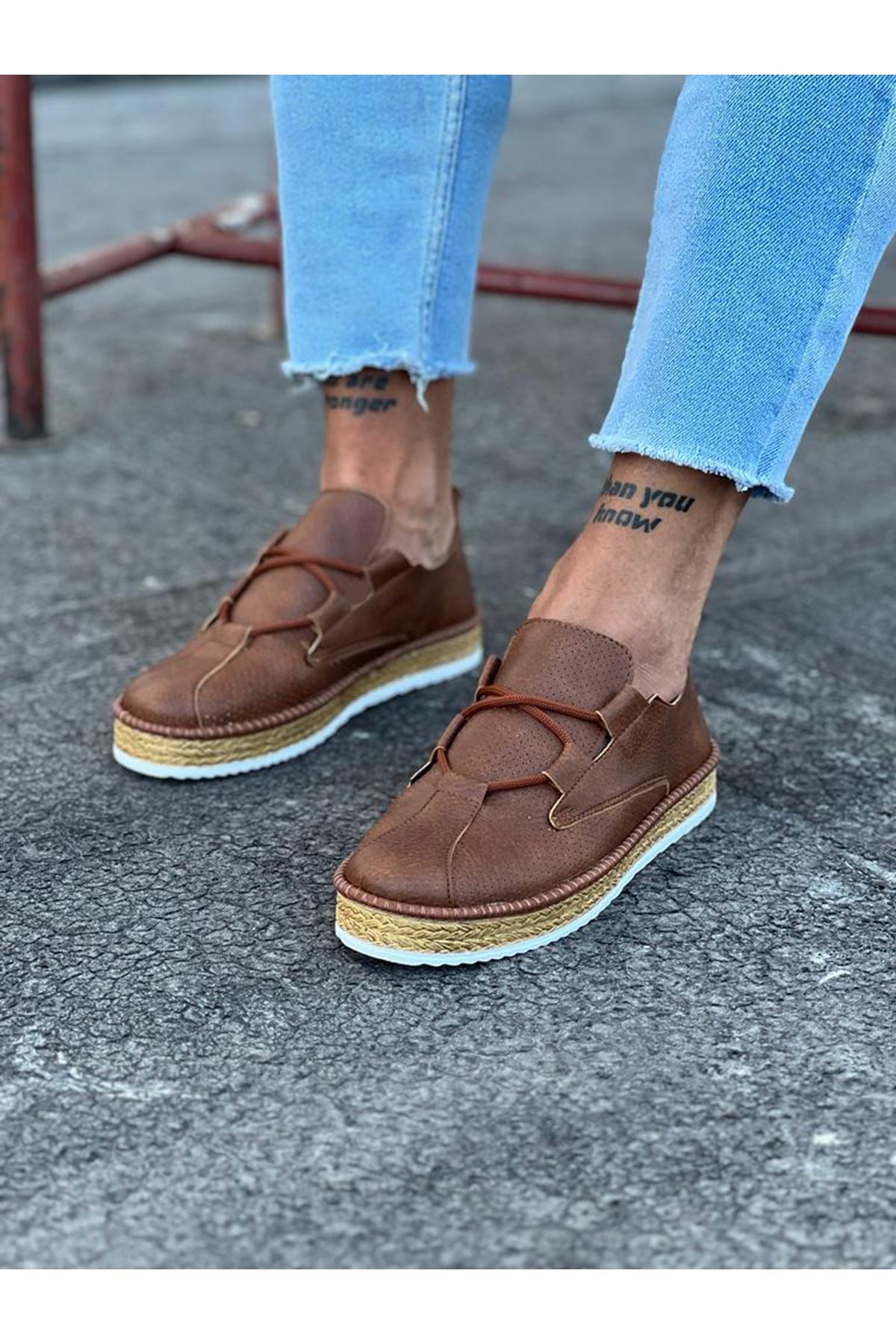 WG015 Tan Men's Casual Shoes - STREETMODE ™