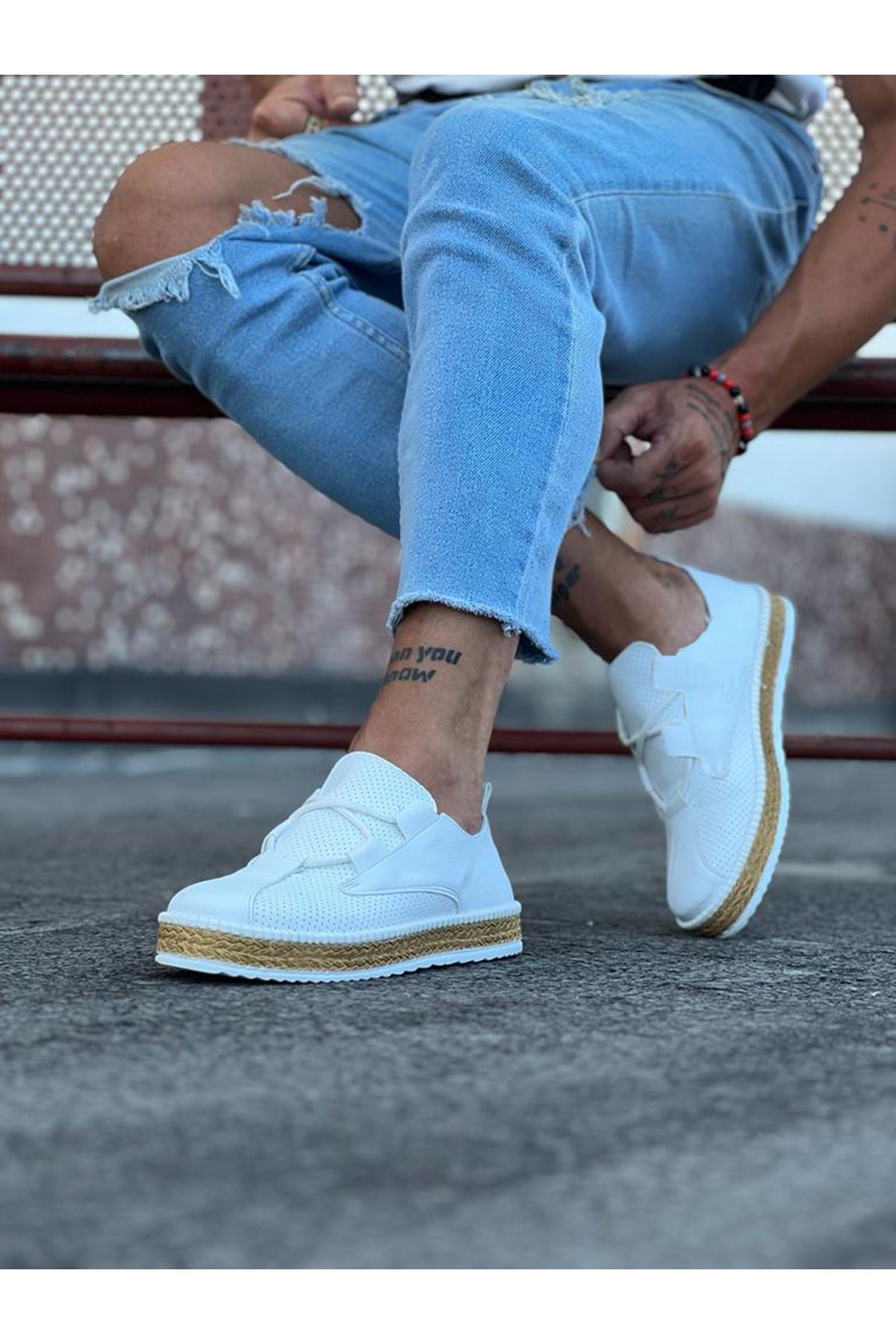 WG015 White Men's Casual Shoes - STREETMODE ™