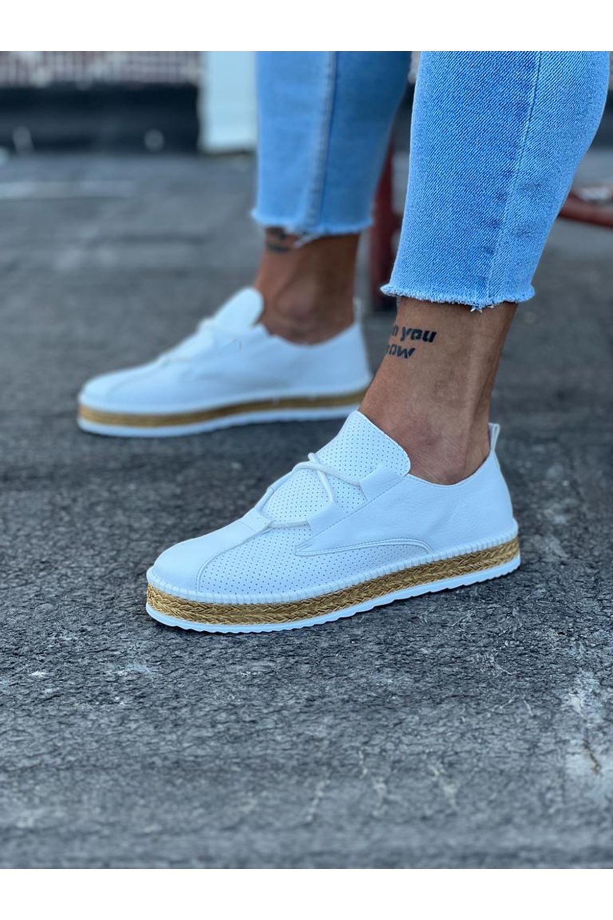 WG015 White Men's Casual Shoes - STREETMODE ™