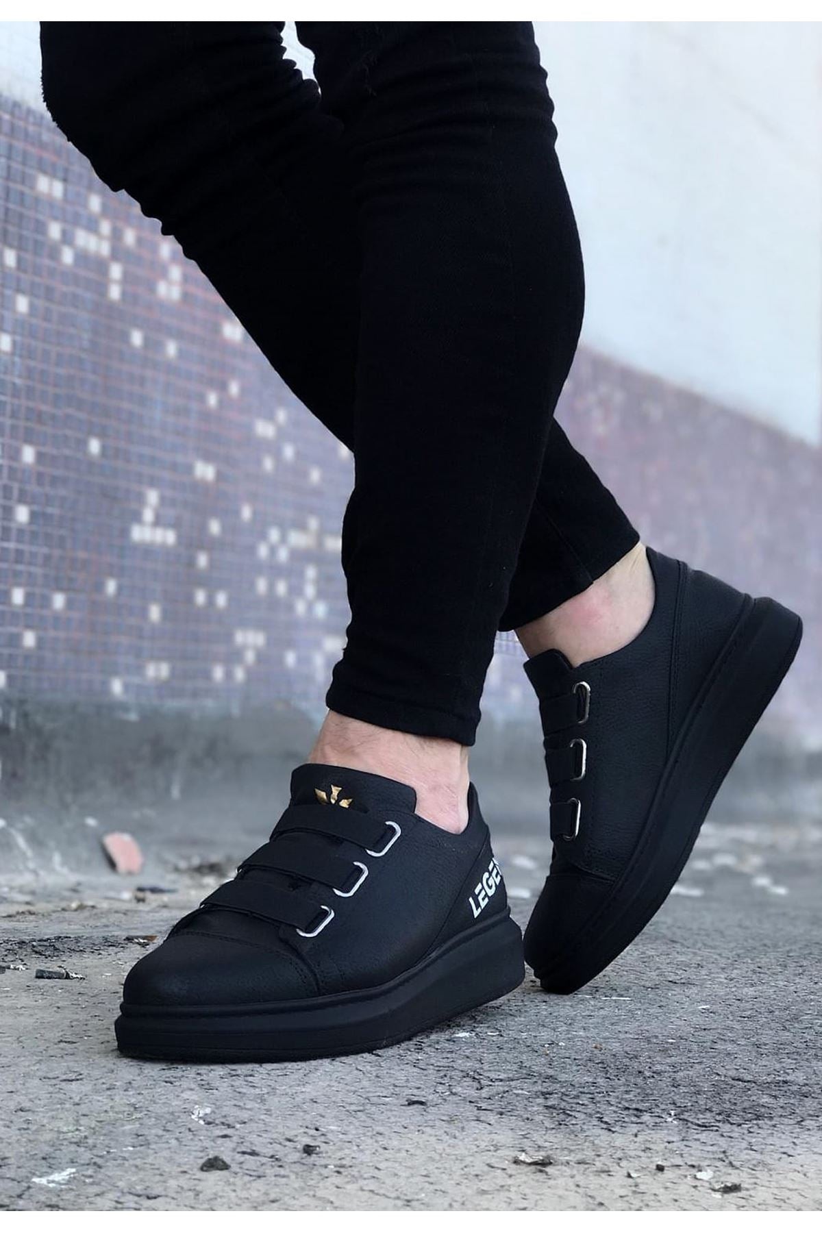 WG029 3 Band Legend Coal Thick Sole Casual Men's Shoes - STREETMODE ™