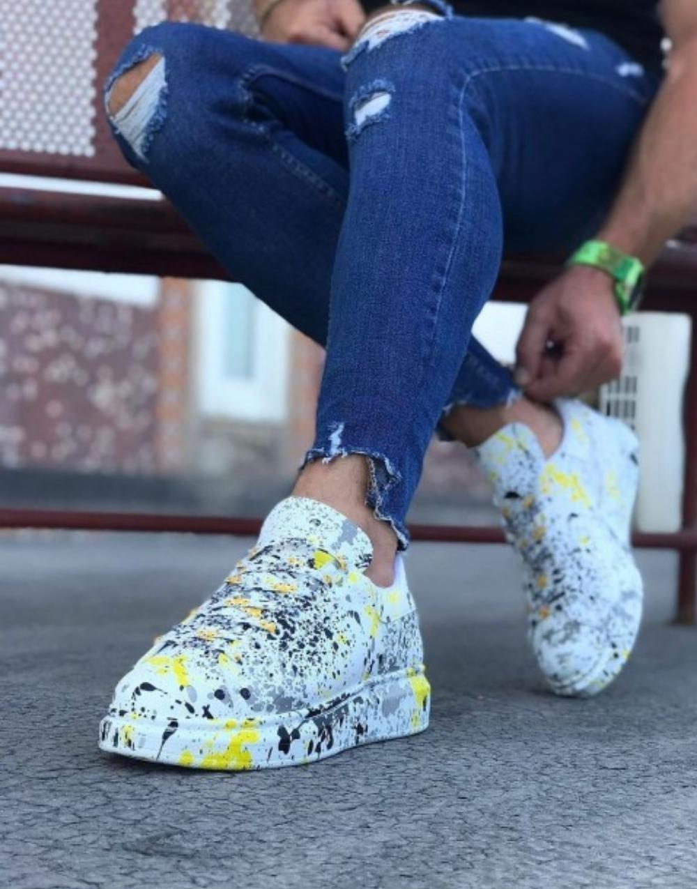 WG501 Yellow Colorful Men's Casual Shoes - STREETMODE ™