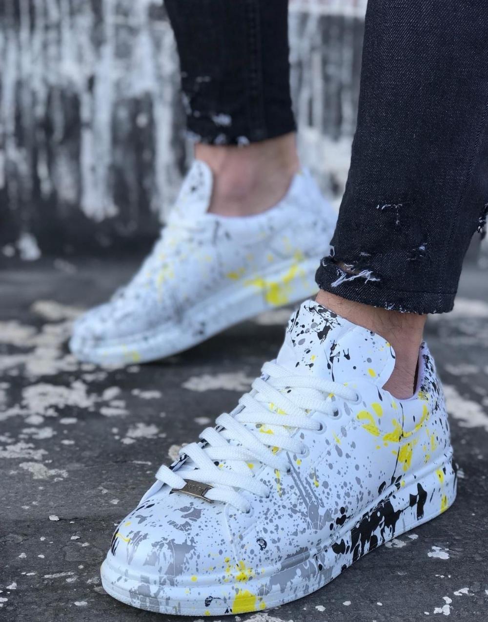 WG501 Yellow Colorful Men's Casual Shoes - STREETMODE ™